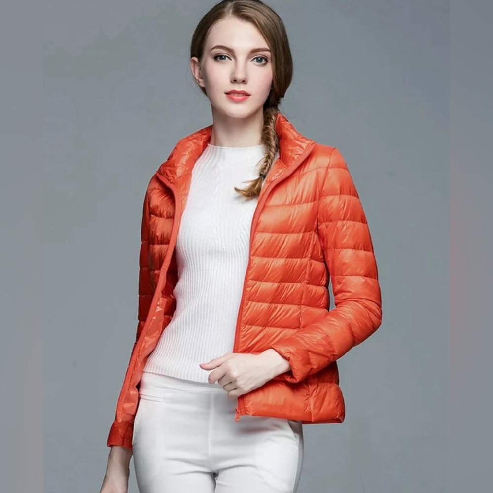 REI CO•OP puffer jacket in orange